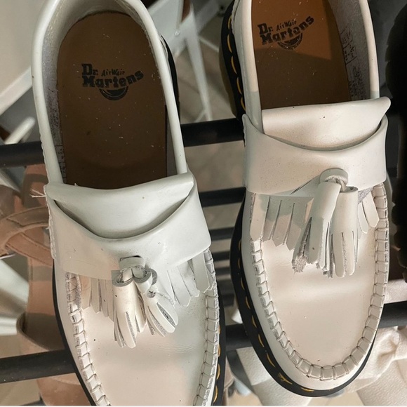 Dr. Martens White Leather Tassel Loafers - Picture 4 of 5